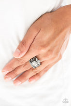 Load image into Gallery viewer, Paparazzi ~ Top Dollar Bling ~ Black/Gunmetal Ring with Stretchy Band