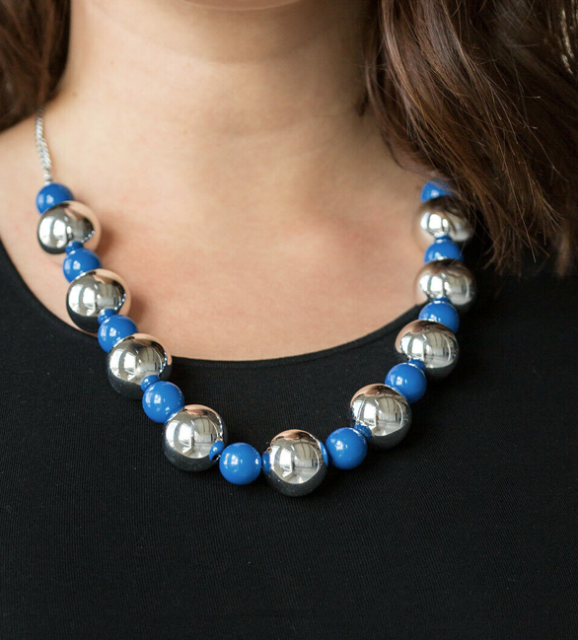 Paparazzi - Top Pop - Blue Bead Necklace - Klassy Jewelz Boutique