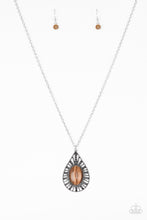 Load image into Gallery viewer, Paparazzi ~ Total Tranquility ~ Brown Moonstone Pendant Necklace Set