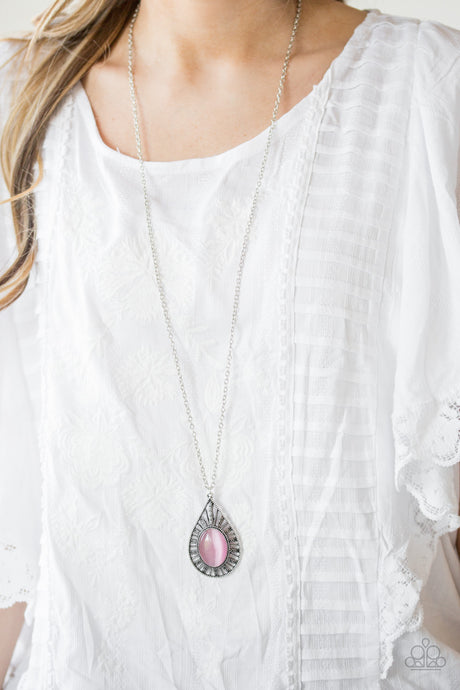 Paparazzi ~ Total Tranquility ~ Pink Moonstone Pendant Necklace Set