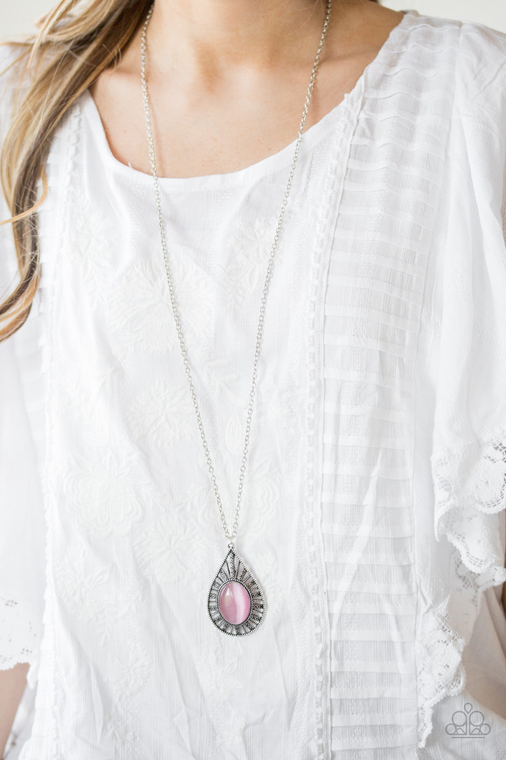 Paparazzi ~ Total Tranquility ~ Pink Moonstone Pendant Necklace Set