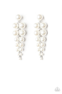 Paparazzi ~ Totally Tribeca ~ White  Pearl Post Earrings
