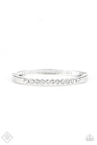 Paparazzi ~ Totally Trillionaire ~ White Bracelet (Fashion Fix Exclusive)