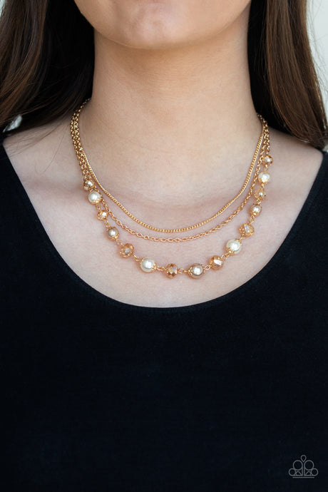 Paparazzi ~ Tour de Demure ~ Gold Necklace Set