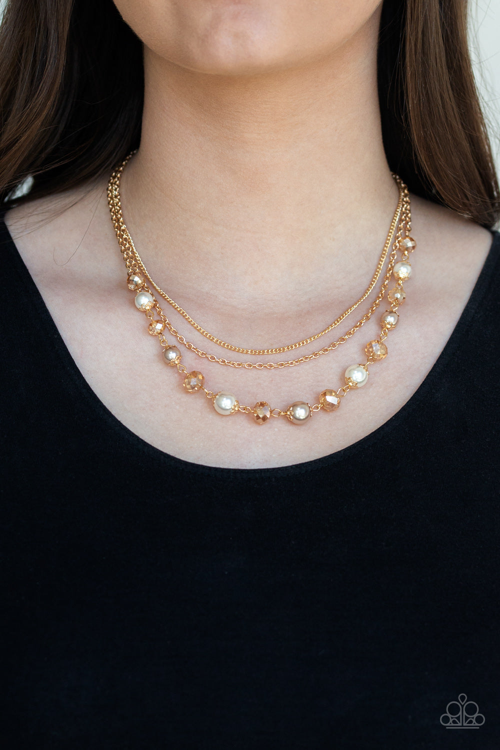 Paparazzi ~ Tour de Demure ~ Gold Necklace Set