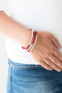 Paparazzi ~ Tourist Trap ~ Red Infinity Wrap Bracelet