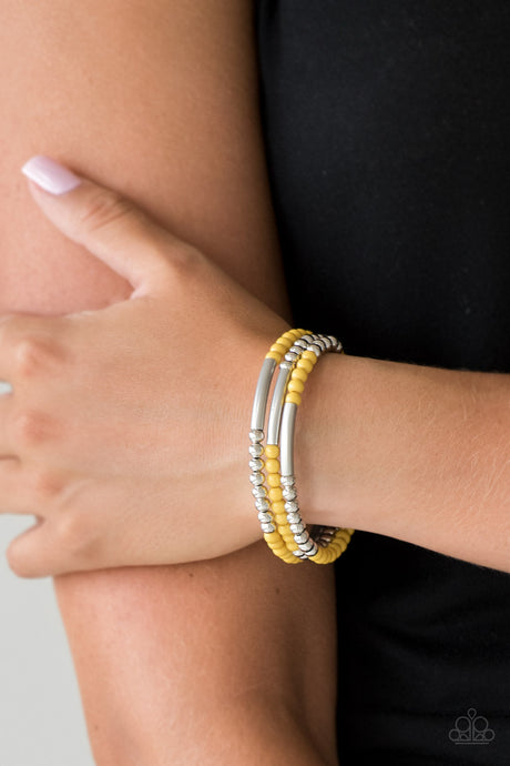 Paparazzi ~ Tourist Trap ~ Yellow Infinity Wrap Bracelet
