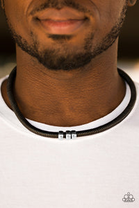Paparazzi ~ Trail Rules ~ Men's Black Urban Necklace