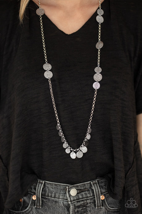 Paparazzi ~ Trailblazing Trinket ~ Silver Necklace Set