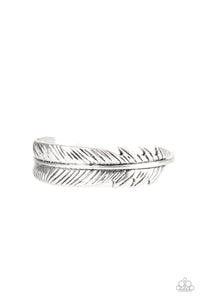 Paparazzi ~ Tran-QUILL-ity ~ Silver Cuff Bracelet