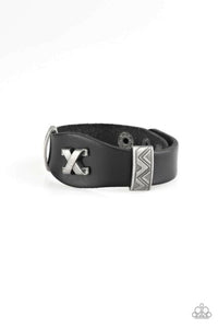 Paparazzi - Tread Carefully - Black Urban Bracelet - Klassy Jewelz Boutique