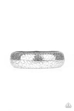 Load image into Gallery viewer, Paparazzi ~ Tread Lightly ~ Silver Bangle Bracelet