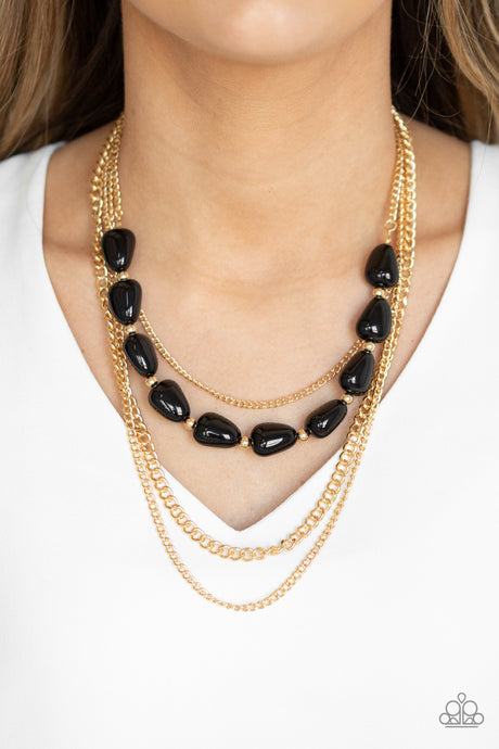Paparazzi ~ Trend Status ~ Black Necklace Set