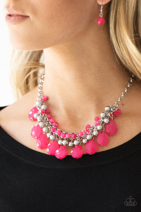 Paparazzi ~ Trending Tropicana ~ Pink Necklace Set