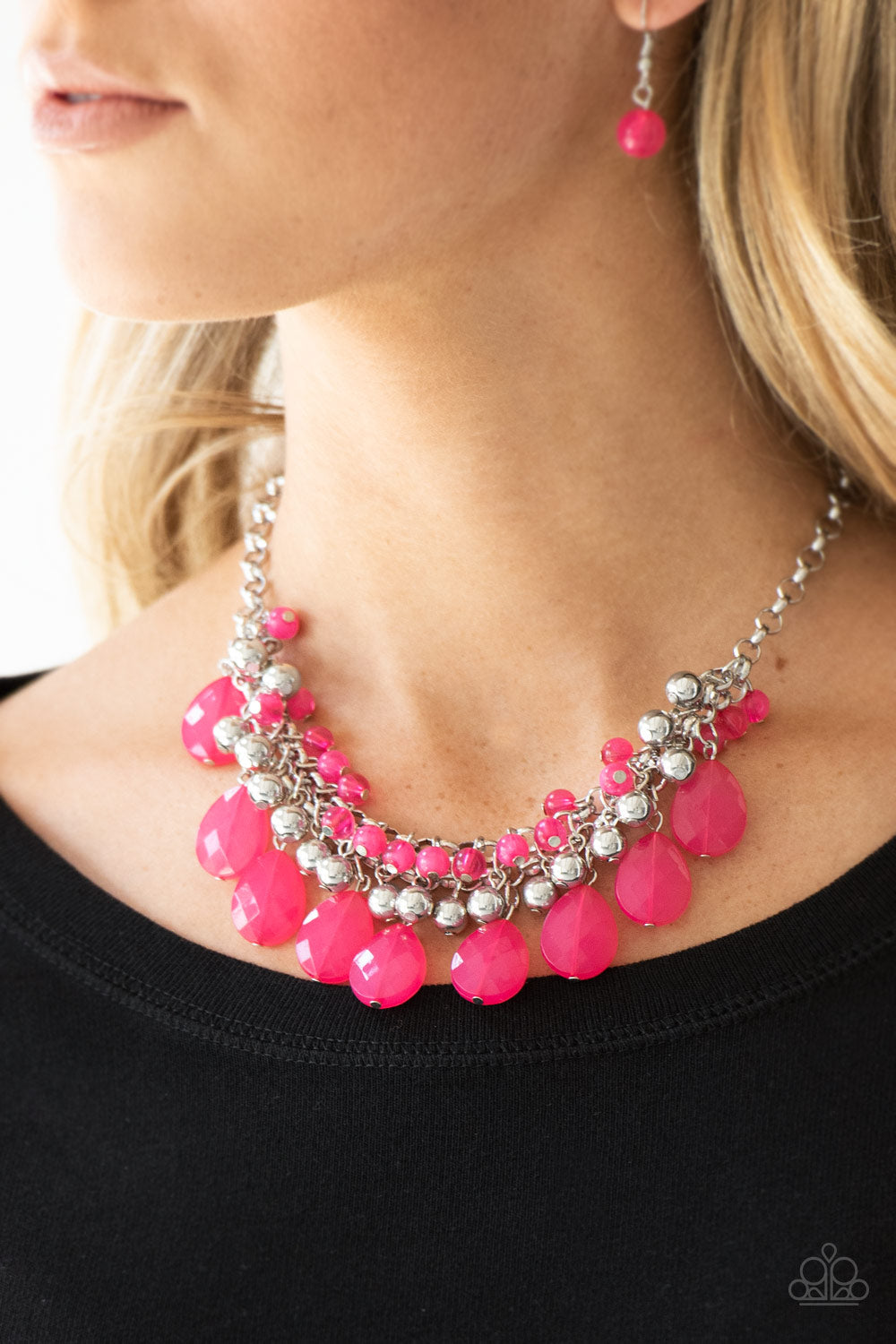 Paparazzi ~ Trending Tropicana ~ Pink Necklace Set