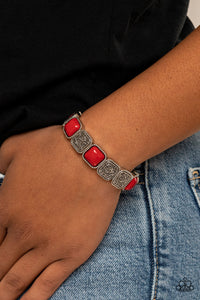 Paparazzi ~ Trendy Tease ~ Red Bracelet