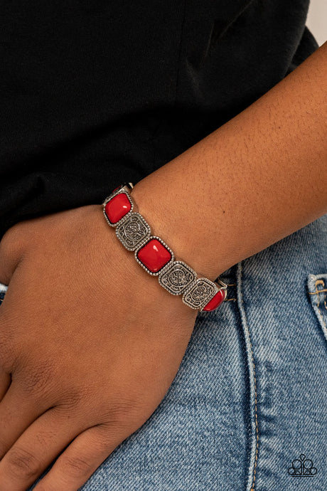 Paparazzi ~ Trendy Tease ~ Red Bracelet