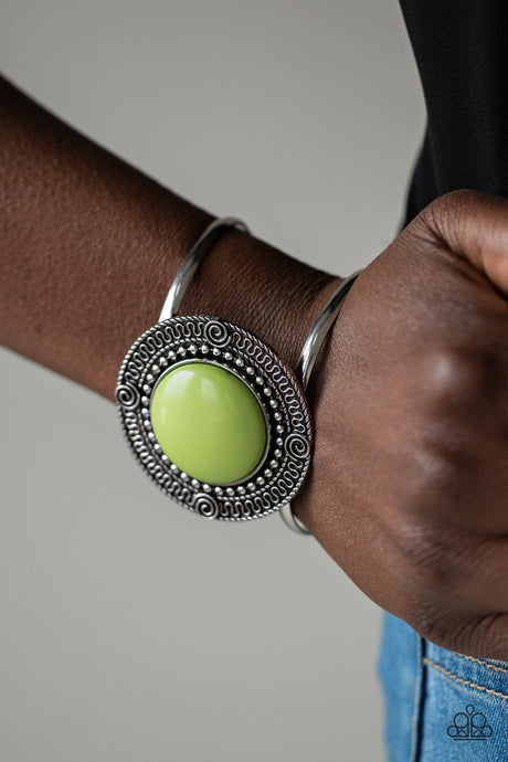 Paparazzi ~ Tribal Pop ~ Green Cuff Bracelet