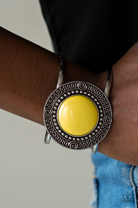 Paparazzi ~ Tribal Pop ~Yellow Cuff Bracelet