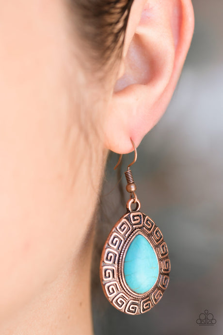 Paparazzi ~ Tribal Tango ~ Copper Earrings
