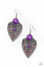 Load image into Gallery viewer, Paparazzi - Tribal Territory - Purple Earrings - Klassy Jewelz Boutique