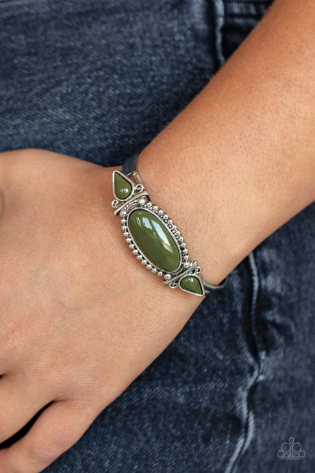 Paparazzi ~ Tribal Trinket ~ Green Cuff Bracelet