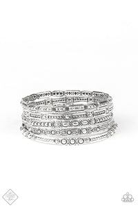 Paparazzi ~ Tribal Tycoon ~ Silver Bangle Bracelets (Fashion Fix Exclusive)