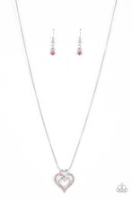 Load image into Gallery viewer, Paparazzi ~ Triple the Beat ~ Pink Heart Pendant Necklace Set
