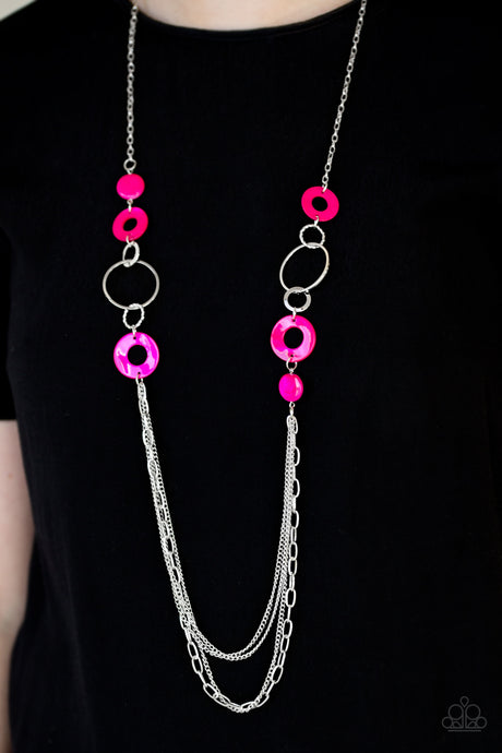Paparazzi ~ Tropical Sunsets ~ Pink Necklace Set