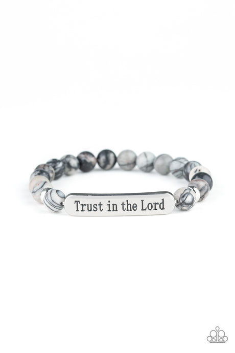 Paparazzi ~ Trust Always ~ Black Inspirational Urban Bracelet