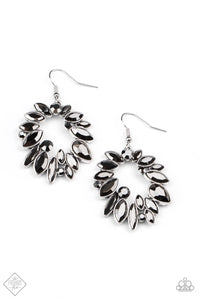 Paparazzi ~ Try as I DYNAMITE ~ Silver Earrings (Fashion Fix Exclusive)