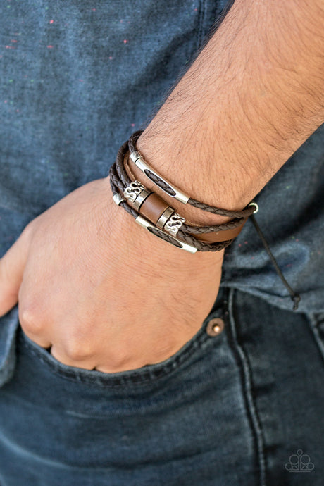 Paparazzi ~ Tundra Trekker ~ Men's Brown Urban Bracelet