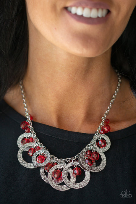 Paparazzi ~ Turn It Up ~ Red Necklace Set