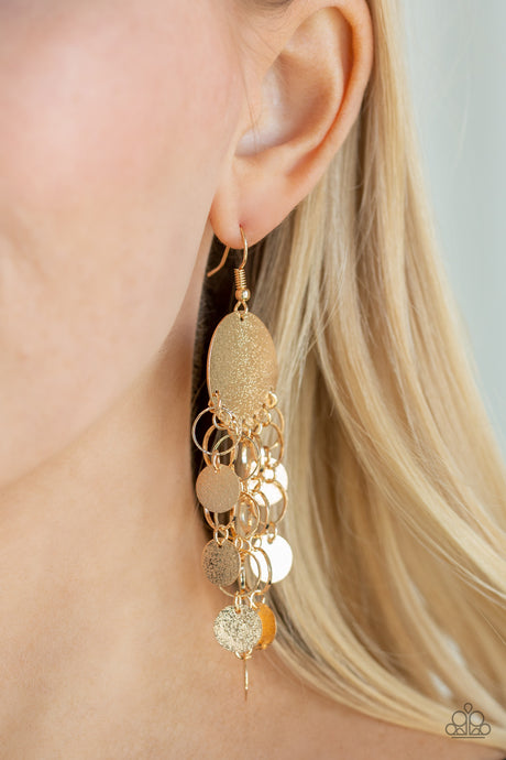 Paparazzi ~ Turn On The BRIGHTS ~ Gold Earrings