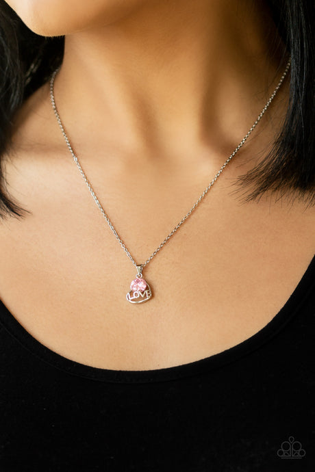 Paparazzi ~ Turn On The Charm ~ Pink Necklace Set