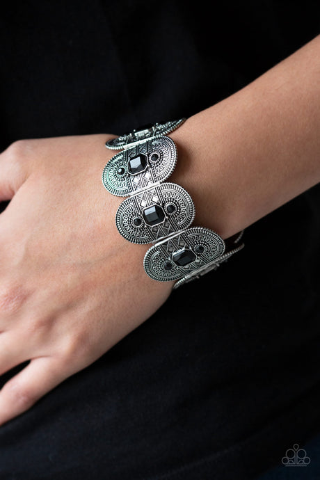 Paparazzi ~ Turn Up The TROPICAL Heat ~ Black Bracelet