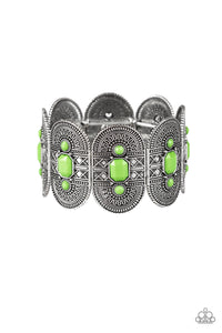 Paparazzi ~ Turn Up The TROPICAL Heat ~ Green Bracelet