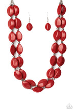 Load image into Gallery viewer, Paparazzi ~ Two-Story Stunner ~ Red Necklace Set
