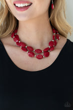 Load image into Gallery viewer, Paparazzi ~ Two-Story Stunner ~ Red Necklace Set