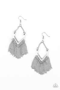 Paparazzi ~ Unchained Fashion ~ Silver Earrings