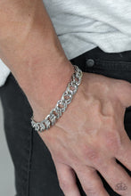 Load image into Gallery viewer, Paparazzi ~ Undefeated ~ Men&#39;s  Silver Urban Necklace  and Bracelet Set