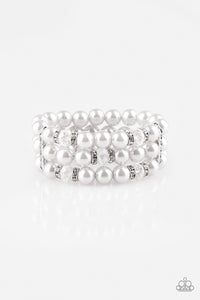 Paparazzi ~ Undeniably Dapper ~ Silver  Pearl Bracelet