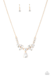 Paparazzi ~ Unrivaled Sparkle ~ Gold Necklace Set