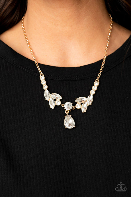 Paparazzi ~ Unrivaled Sparkle ~ Gold Necklace Set
