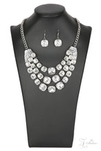 Load image into Gallery viewer, Paparazzi ~ &quot;Unstoppable&quot; ~ ZI Collection ~ White Rhinestone Necklace Set