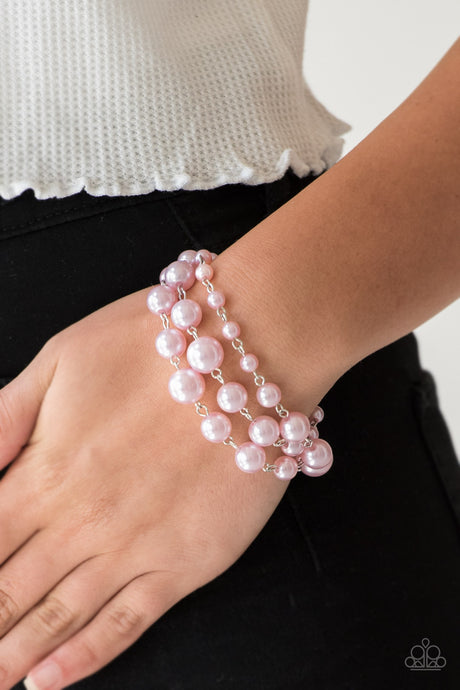 Paparazzi ~ Until The End Of TIMELESS ~ Pink Pearl Bracelet