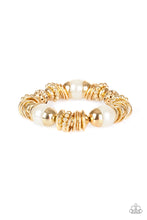 Load image into Gallery viewer, Paparazzi ~ Uptown Tease ~ Gold Bracelet with White Pearls