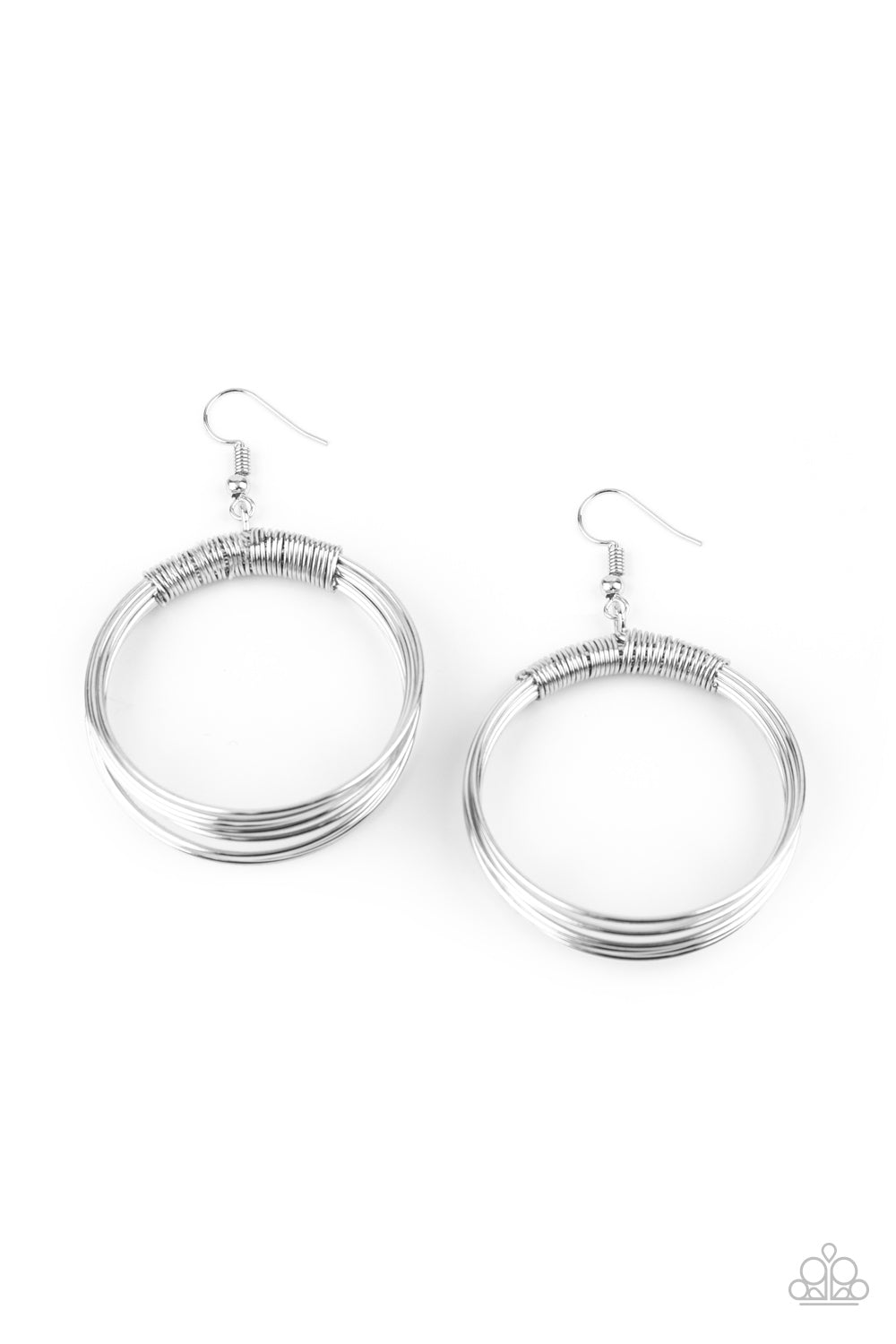 Paparazzi ~ Urban-Spun ~ Silver Earrings