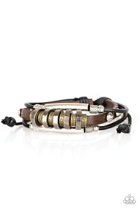 Paparazzi ~ Urban Backpacker ~ Men's Black Urban Bracelet