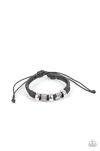 Paparazzi - Urban Cattle Drive - Men's Black Urban Bracelet